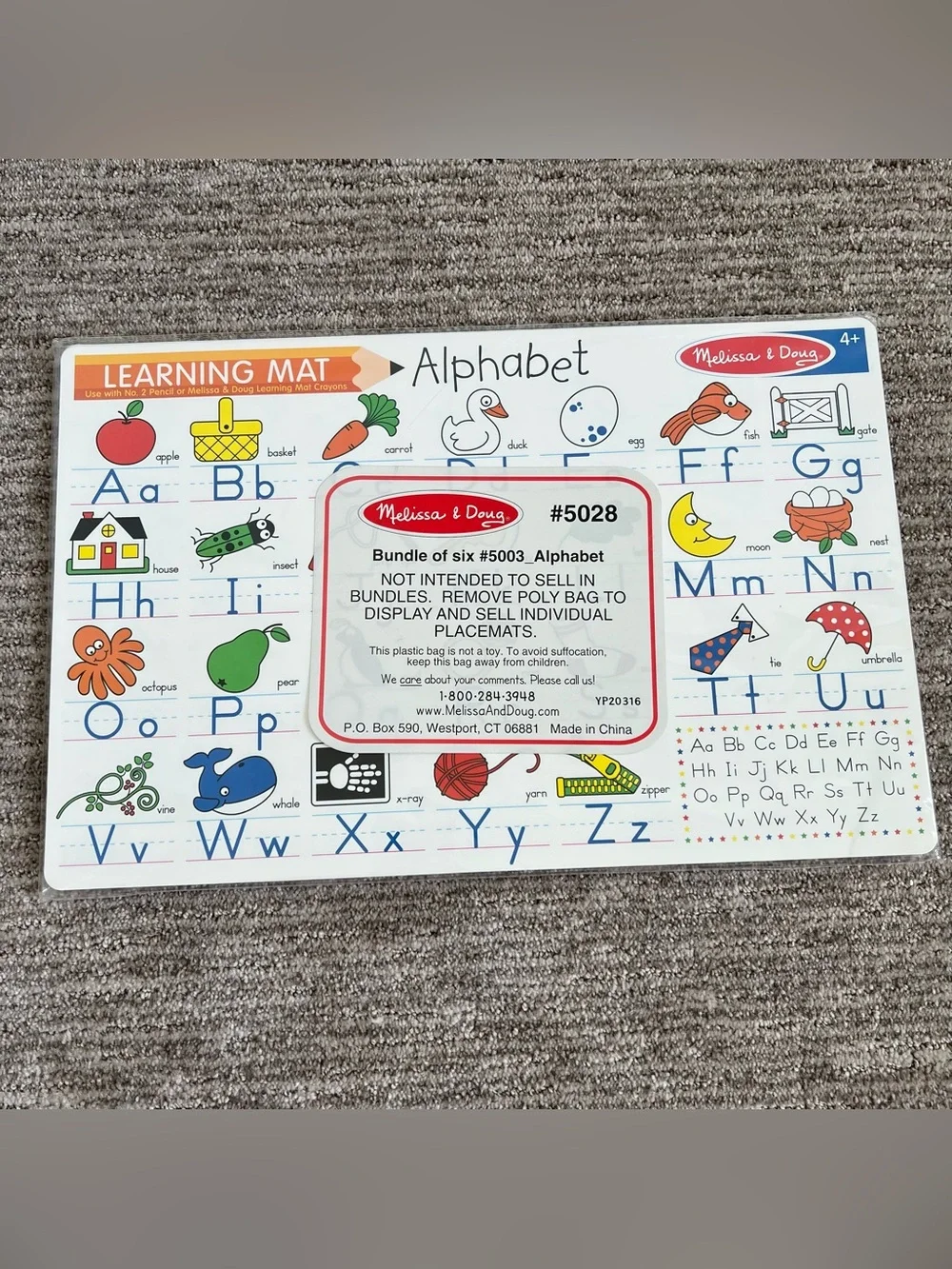 NWT Melissa & Doug Bundle of 6 Alphabet Learning Mats